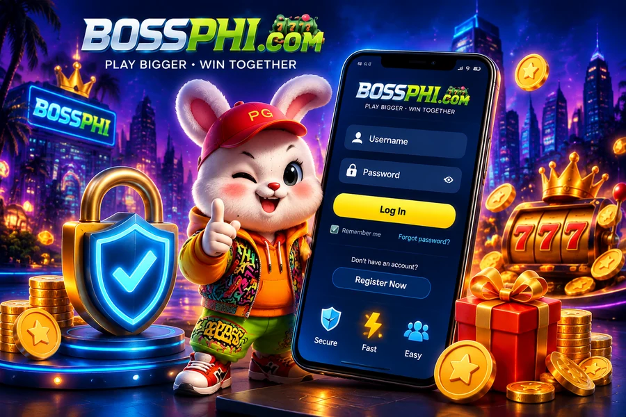 bossphl account access visual in blue neon interface style